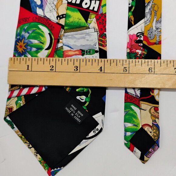 Nicole Miller 100% Silk Christmas Neck Tie Vintage 1994 - Picture 9 of 9